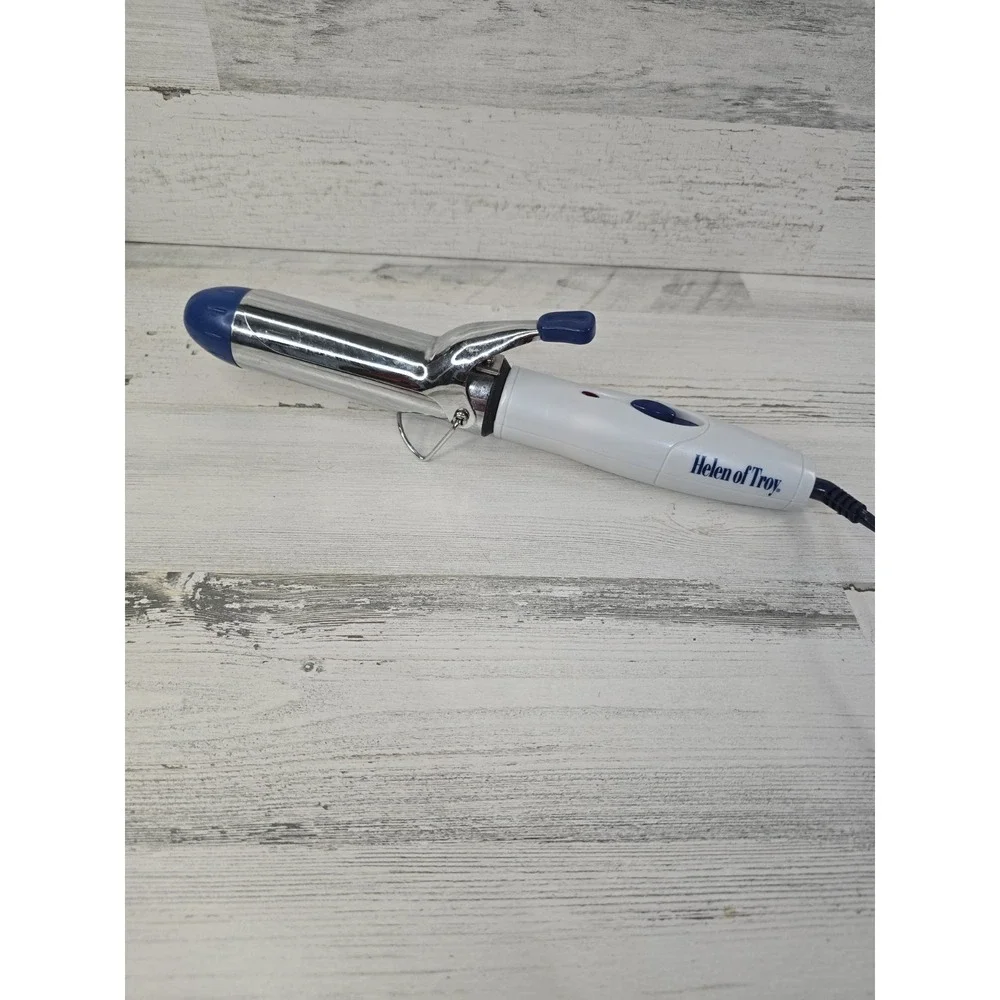 Helen of Troy 1513N Professional 1.5 Inch Chrome Curling‎ Iron White Blue 30W